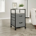 2 Drawer Mobile File Cabinet Rolling Printer Stand with Open Storage Shelf Fabric Vertical Filing Cabinet