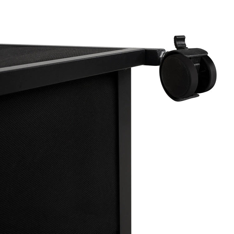 2 Drawer Mobile File Cabinet Rolling Printer Stand with Open Storage Shelf Fabric Vertical Filing Cabinet