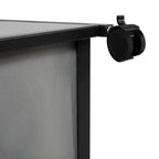 2 Drawer Mobile File Cabinet Rolling Printer Stand with Open Storage Shelf Fabric Vertical Filing Cabinet