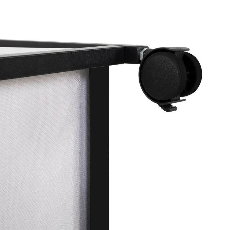 2 Drawer Mobile File Cabinet Rolling Printer Stand with Open Storage Shelf Fabric Vertical Filing Cabinet