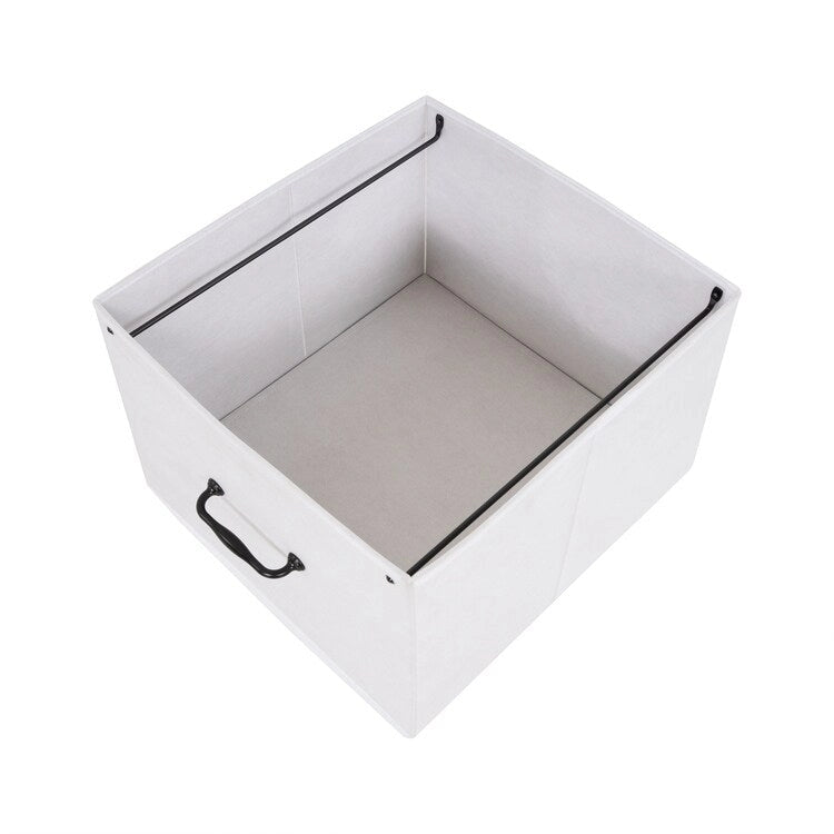 2 Drawer Mobile File Cabinet Rolling Printer Stand with Open Storage Shelf Fabric Vertical Filing Cabinet