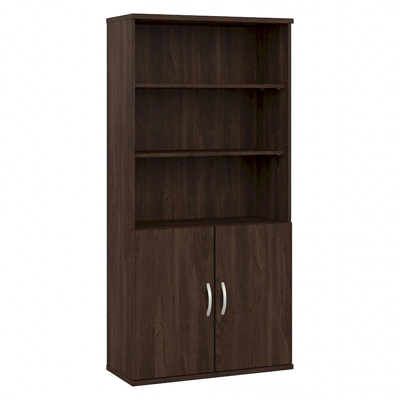 Hybrid Tall 5 Shelf Bookcase with Doors by Bush Business Furniture
