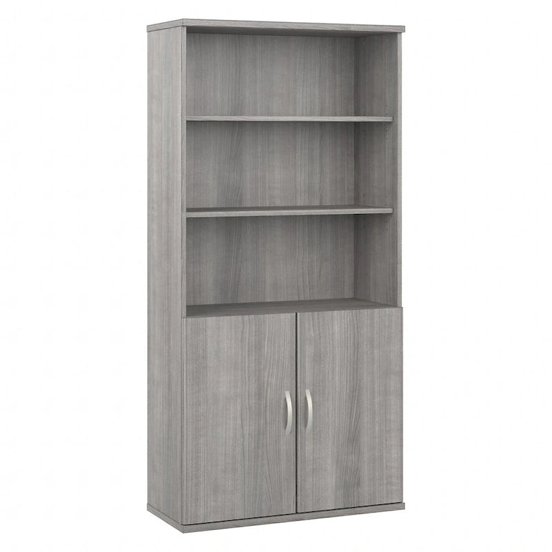 Hybrid Tall 5 Shelf Bookcase with Doors by Bush Business Furniture