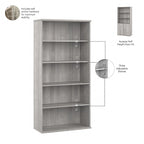 Hybrid Tall 5 Shelf Bookcase with Doors by Bush Business Furniture