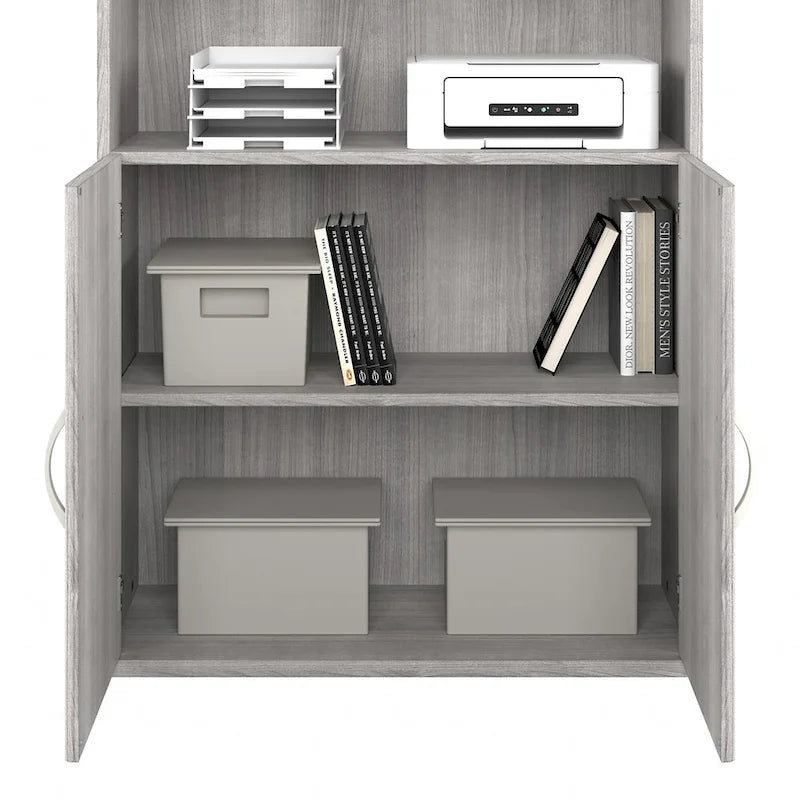 Hybrid Tall 5 Shelf Bookcase with Doors by Bush Business Furniture