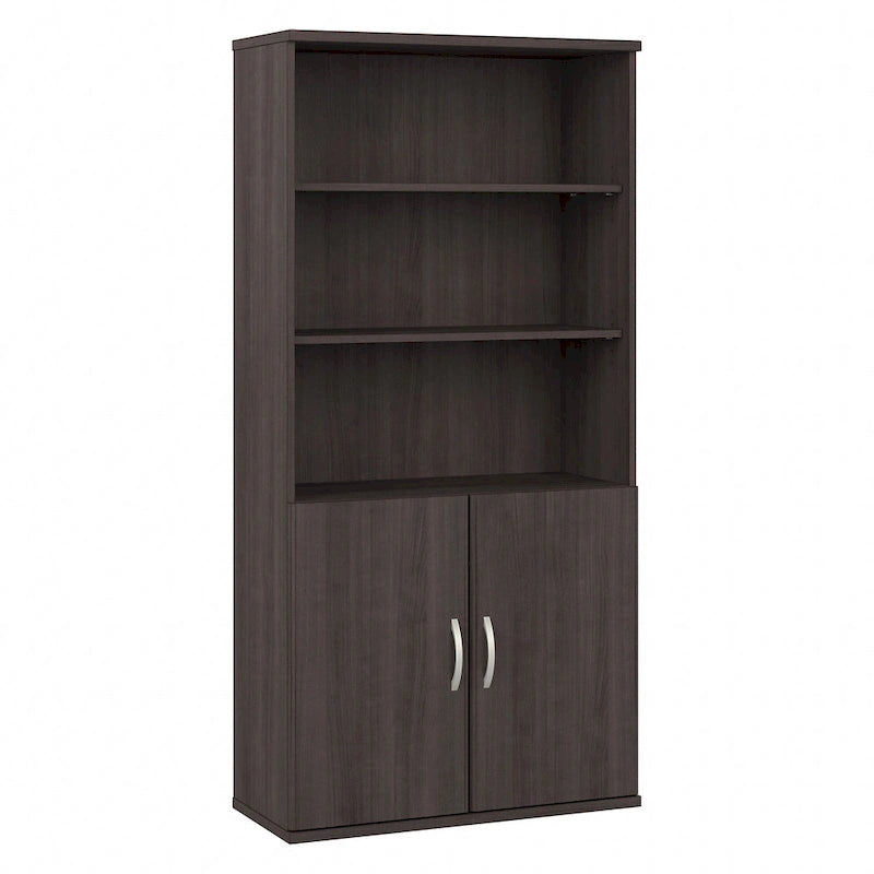 Hybrid Tall 5 Shelf Bookcase with Doors by Bush Business Furniture