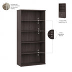 Hybrid Tall 5 Shelf Bookcase with Doors by Bush Business Furniture