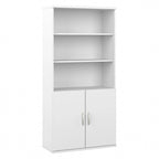 Hybrid Tall 5 Shelf Bookcase with Doors by Bush Business Furniture