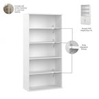 Hybrid Tall 5 Shelf Bookcase with Doors by Bush Business Furniture