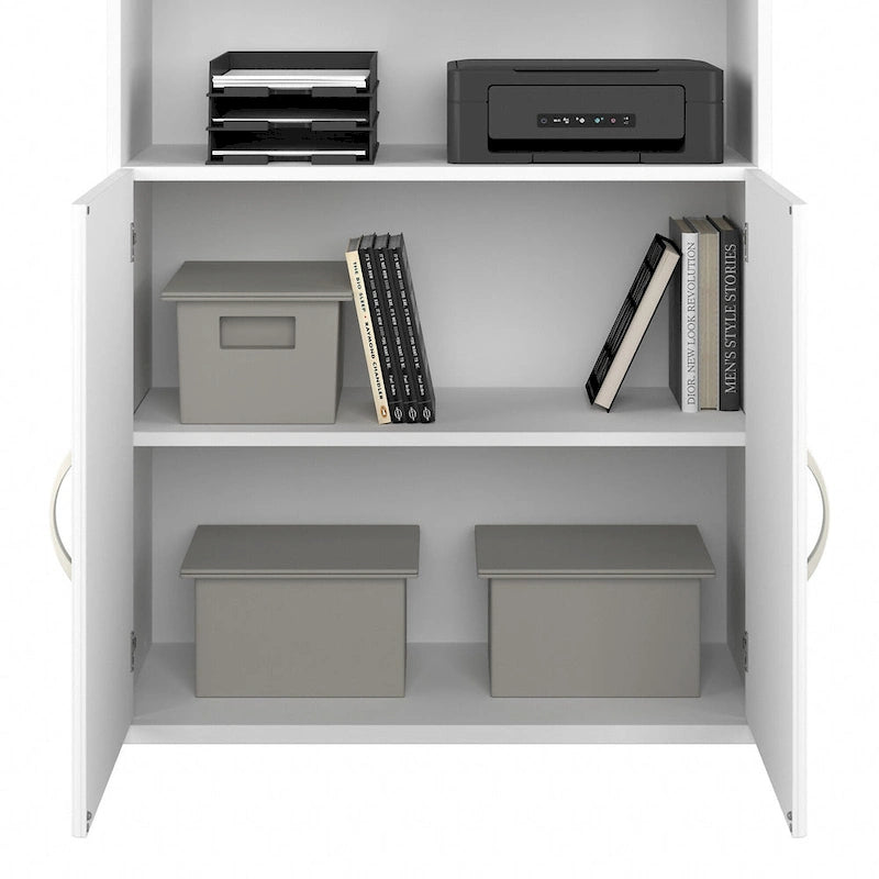 Hybrid Tall 5 Shelf Bookcase with Doors by Bush Business Furniture
