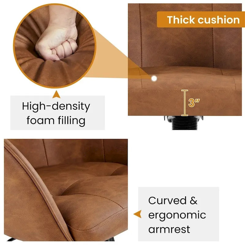 Yaheetech Desk Chair for Home Office, Height Adjustable 360Swivel Computer Chair