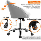 Yaheetech Desk Chair for Home Office, Height Adjustable 360Swivel Computer Chair