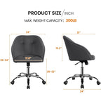 Yaheetech Desk Chair for Home Office, Height Adjustable 360Swivel Computer Chair
