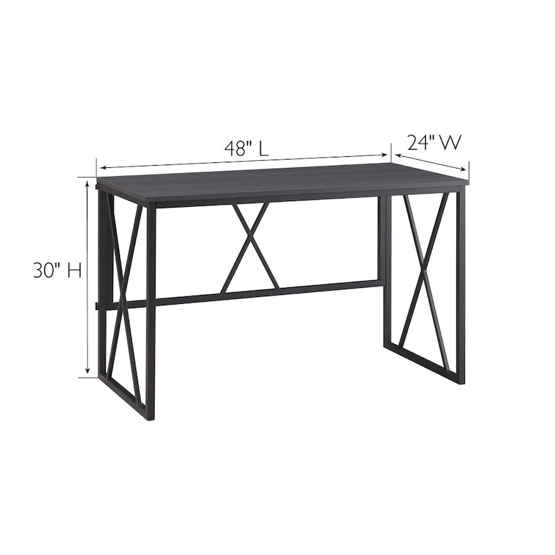 Collapsible Slatted Mission Writing Computer Desk