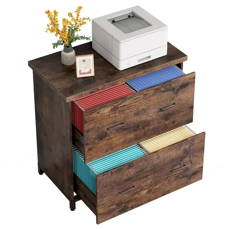 Lateral File Cabinet with 2 Drawers for Home Office, Letter Size