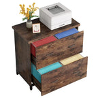 Lateral File Cabinet with 2 Drawers for Home Office, Letter Size