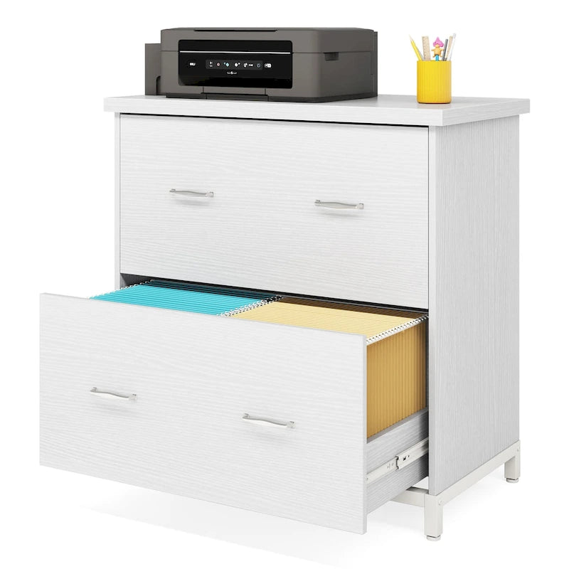 Lateral File Cabinet with 2 Drawers for Home Office, Letter Size