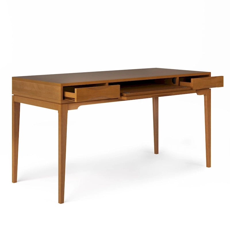 WYNDENHALL Pearson SOLID HARDWOOD Mid Century Modern 60 inch Wide Writing Office Desk