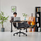 Black Ergonomic Adjustable Meditation Chair Multi-Position Home Office Chair