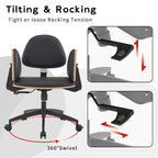 Black Ergonomic Adjustable Meditation Chair Multi-Position Home Office Chair