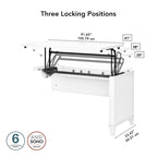 Bush Furniture Somerset 42W 3 Position Sit to Stand Return