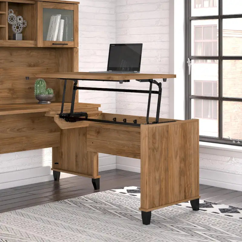 Bush Furniture Somerset 42W 3 Position Sit to Stand Return