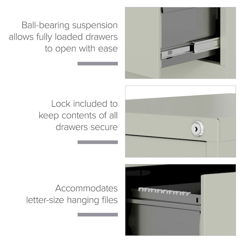 Hirsh 25  Deep 4-drawer Letter-size Commercial Vertical File Cabinet