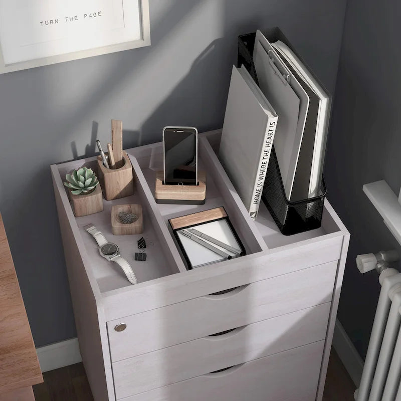 Jolene Contemporary 3-Drawer Lockable and Mobile File Cabinet by Furniture of America