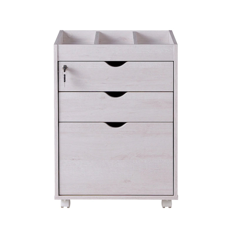 Jolene Contemporary 3-Drawer Lockable and Mobile File Cabinet by Furniture of America