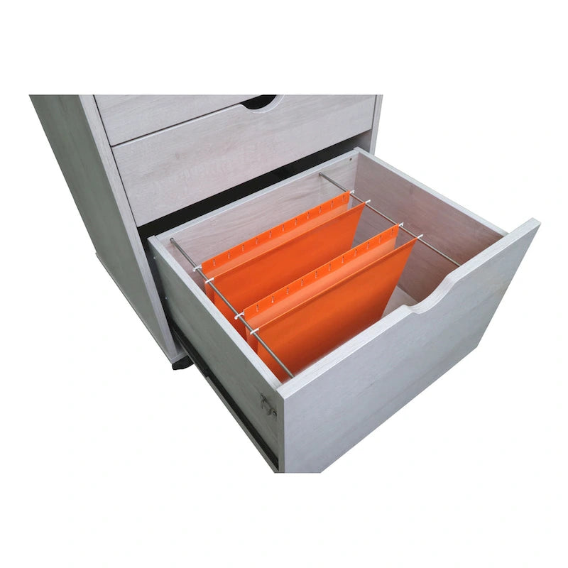 Jolene Contemporary 3-Drawer Lockable and Mobile File Cabinet by Furniture of America