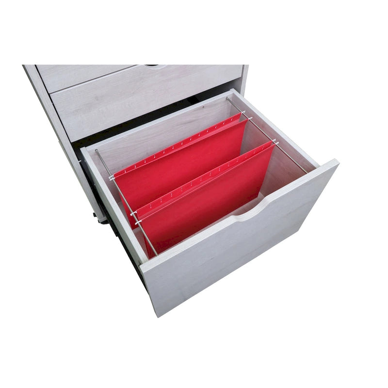 Jolene Contemporary 3-Drawer Lockable and Mobile File Cabinet by Furniture of America