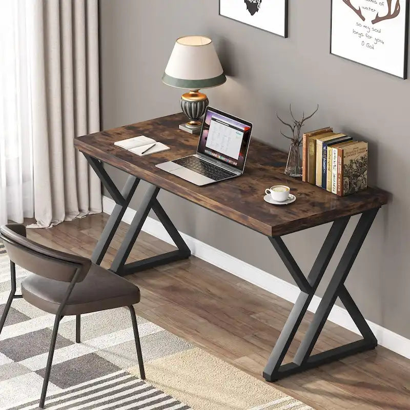 55 inch Writing Computer Desk, Vintage Style