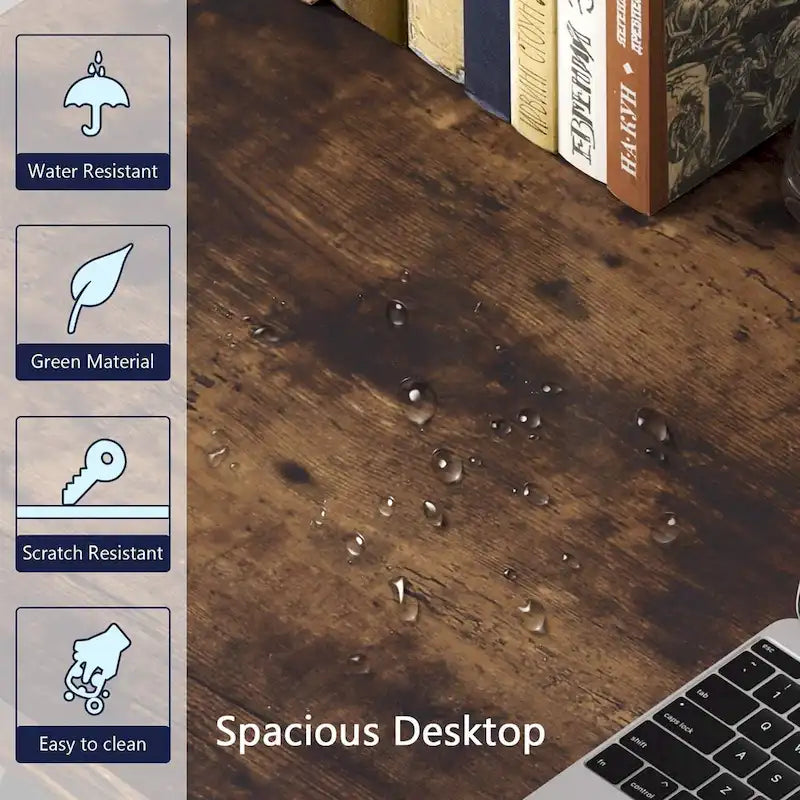 55 inch Writing Computer Desk, Vintage Style