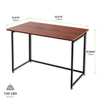 Eureka Ergonomic 43  Folding Desk Home Office Writing Desk