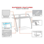 Code 30 Battlestation Gaming Desk in White Finish