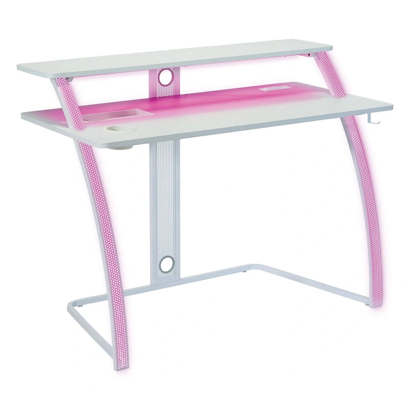 Code 30 Battlestation Gaming Desk in White Finish