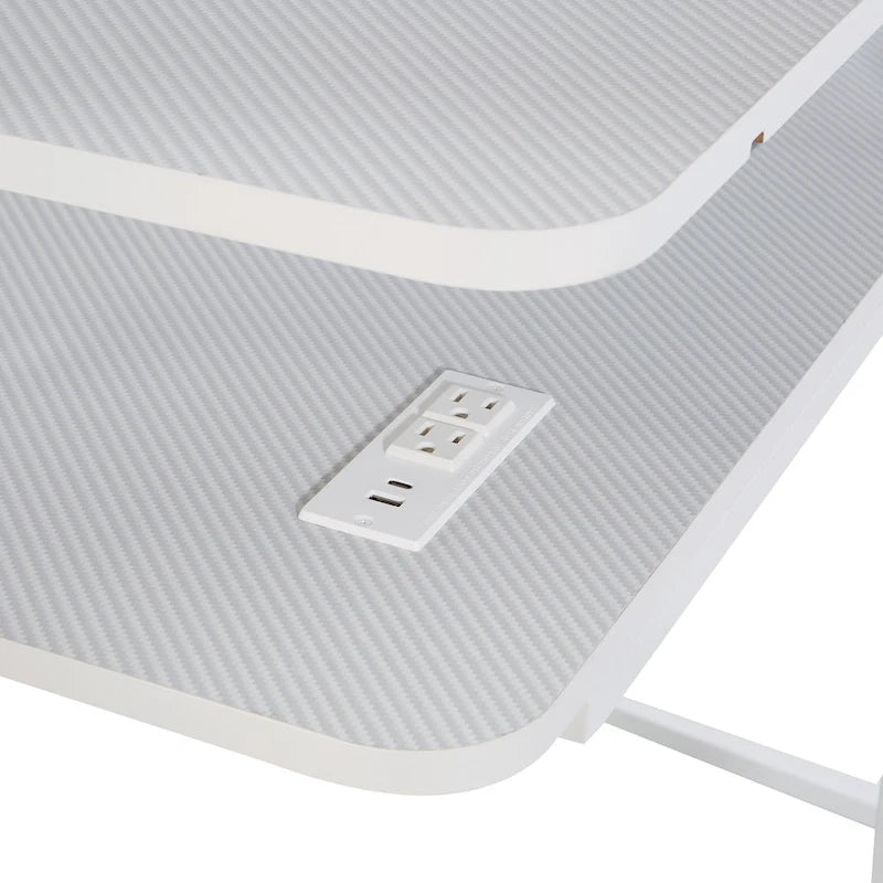 Code 30 Battlestation Gaming Desk in White Finish