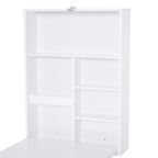 HOMCOM Wall Mounted Foldable Desk: Blackboard, Book Storage - Space Saving