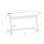 Rosalinda Glam 47-inch Steel Computer Desk with USB Ports by Furniture of America