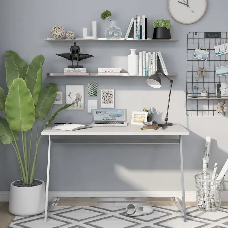 Rosalinda Glam 47-inch Steel Computer Desk with USB Ports by Furniture of America