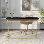 Rosalinda Glam 47-inch Steel Computer Desk with USB Ports by Furniture of America