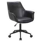 Porthos Home Jamar PU Leather Office Chair with Metal Roller Base