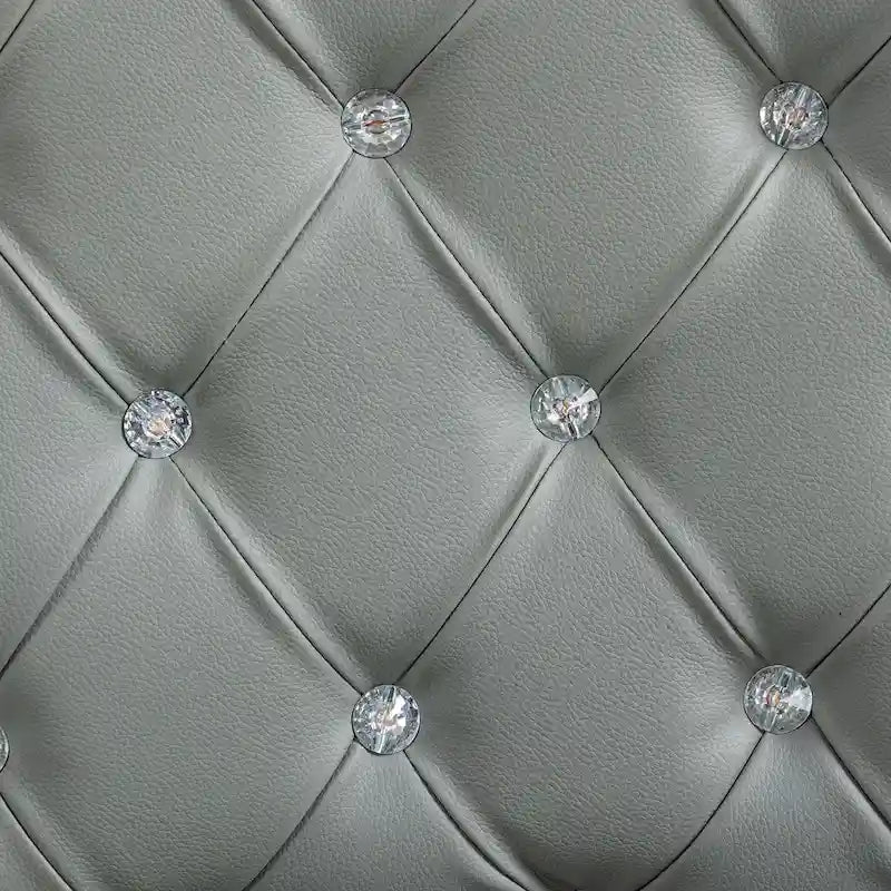 Vinsetto Faux Leather Office Chair Tufted Backrest Swivel Rolling Wheels Task Chair with Height Adjustable Armrests