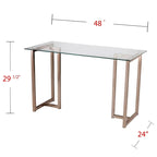 SEI Furniture Haxor Champagne Writing Desk