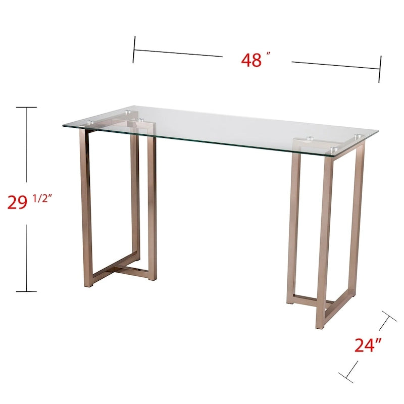 SEI Furniture Haxor Champagne Writing Desk