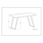 WYNDENHALL Mitchell SOLID ACACIA WOOD Modern Industrial 54 inch Wide Flat Top Desk