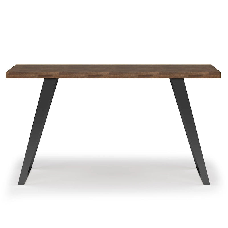 WYNDENHALL Mitchell SOLID ACACIA WOOD Modern Industrial 54 inch Wide Flat Top Desk