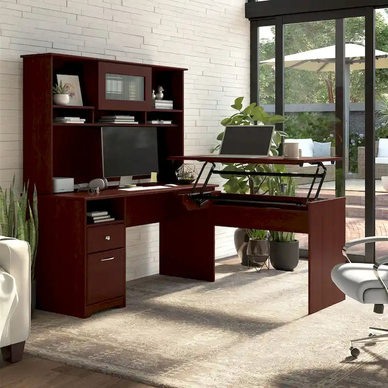 Bush Furniture Cabot 60W Computer Desk with Drawers and Storage