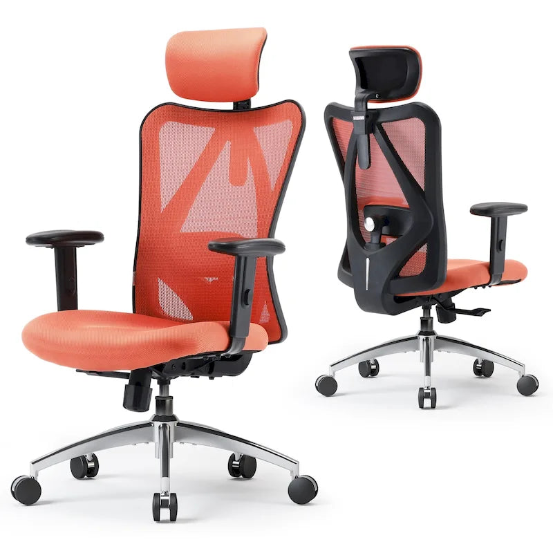SIHOO Ergonomic Office Chair with Adjustable Lumbar Support, High Back chair for big and tall, Black - 68*70*130