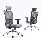 SIHOO Ergonomic Office Chair with Adjustable Lumbar Support, High Back chair for big and tall, Black - 68*70*130